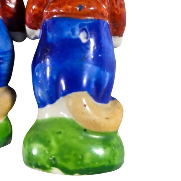 Vtg Hand-Painted Ceramic Cat Salt & Pepper Shakers Made In Japan Anthropomorphic - Picture 4 of 5